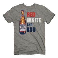 JedCo Budweiser Red White and Bud Graphic Tee Adult T-shirt Size L