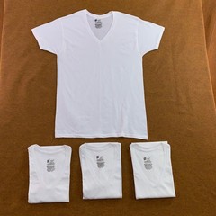 Hanes Mens Medium White ComfortSoft Cotton V-Neck Undershirt 4-Pack T-Shirt New