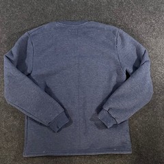 Coleman Henley Shirt Mens Medium Blue Sherpa Lined Waffle Knit Thermal Workwear