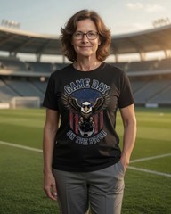 Game Day on the Pitch Women Soccer Shirt USA Eagle Patriotic Fan Tee Gift Her