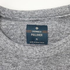 Members Mark Waffle Knit Thermal Shirt Mens XL Gray Crewneck Pullover Outdoor