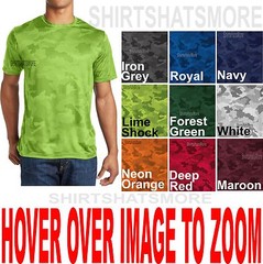Mens Moisture Wicking Digital Camo Athletic T-Shirt Tagless XS-XL 2X, 3X, 4X NEW