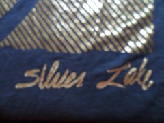XL Silver Lake 1989 Vintage Light Stain Gold Print Shirt