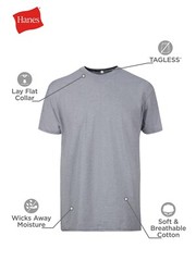 6 Pack Hanes Men’s Value Pack Assorted T-Shirt Undershirts Size S-3XL NEW