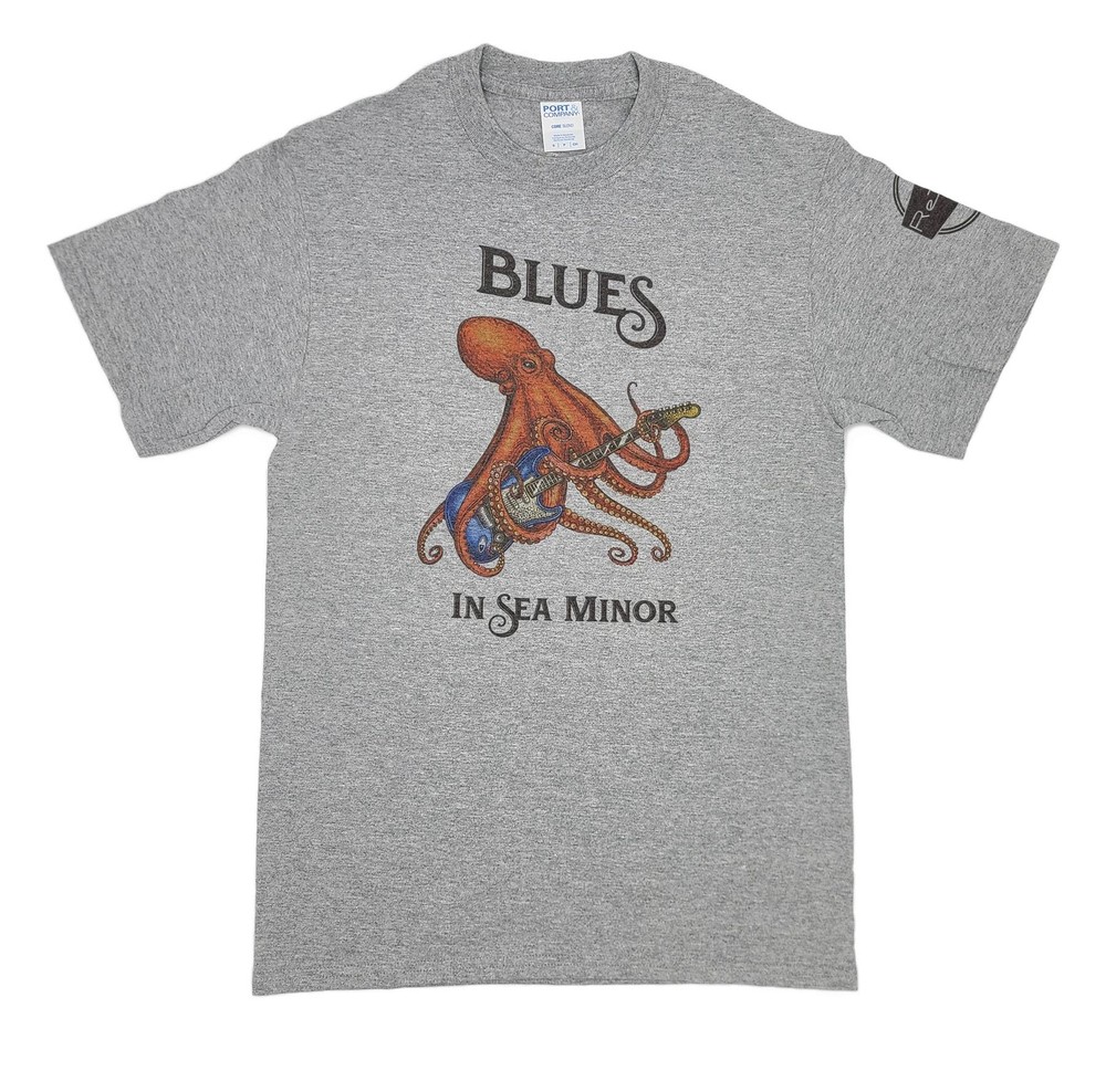 New Retro Hobby Octopus “Blues In Sea Minor” Men’s T-Shirt, Various Sizes