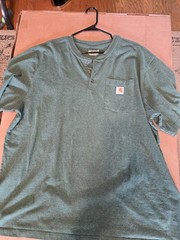 5 Mens Size 2X Carhartt Work Shirts In Good Shape