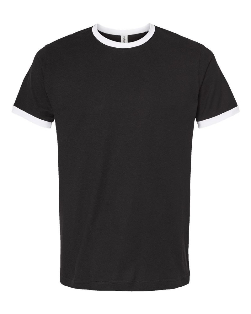 Tultex 246 Ring-Spun T-Shirt Short Sleeve Jersey Ringer Sizes XS-3XL