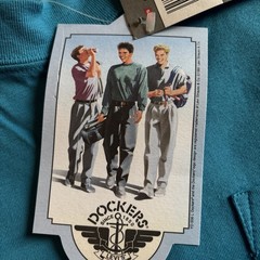 Vintage Dockers T Shirt Teal Made In USA Sz M (12-14) NWT See Description