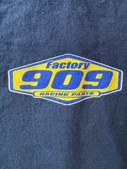 vintage Factory 909 racing parts shirt motorcycle dirtbikes USA made mens L