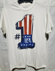 White,RED,BLUE T-Shirt U.S.A #1