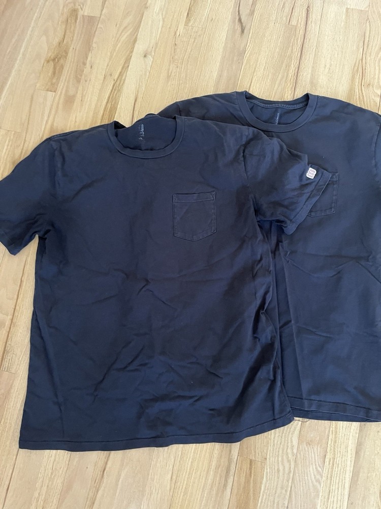 Lot Of 2 Men’s XL Topo Designs Cotton Pocket T-shirts / Black