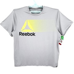 Reebok Men’s Short Sleeve Classic Light Grey Graphic Logo T-Shirt Size 3XL NWT