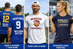 Custom Dry Fit T-Shirt Unisex Performance Athletic Team Logo Print S-3XL