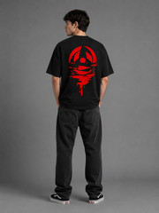 Men’s Oversized Graphic Tee Japanese Anime Style Streetwear Heavy Cotton T-Shirt