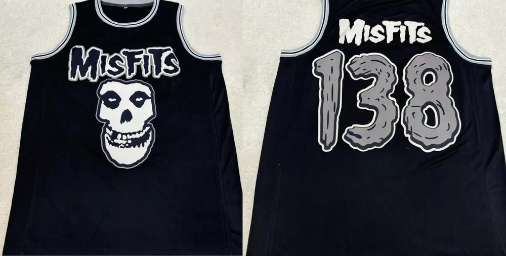 MISFITS 138 BLACK BASKETBALL JERSEY Full Size S-5XL BT1897
