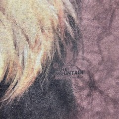 The Mountain Yorkie Dog Graphic Tee Mens Medium Brown Tie Dye Short Sleeve Shirt