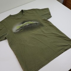Patagonia Surf Waves T Shirt Mens Medium Green Art Surfer USA Made Outdoor Tee
