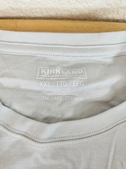XXL / 2XL – LIGHT GREY – Kirkland Signature Men’s 100% Pima Cotton T-Shirt Tee