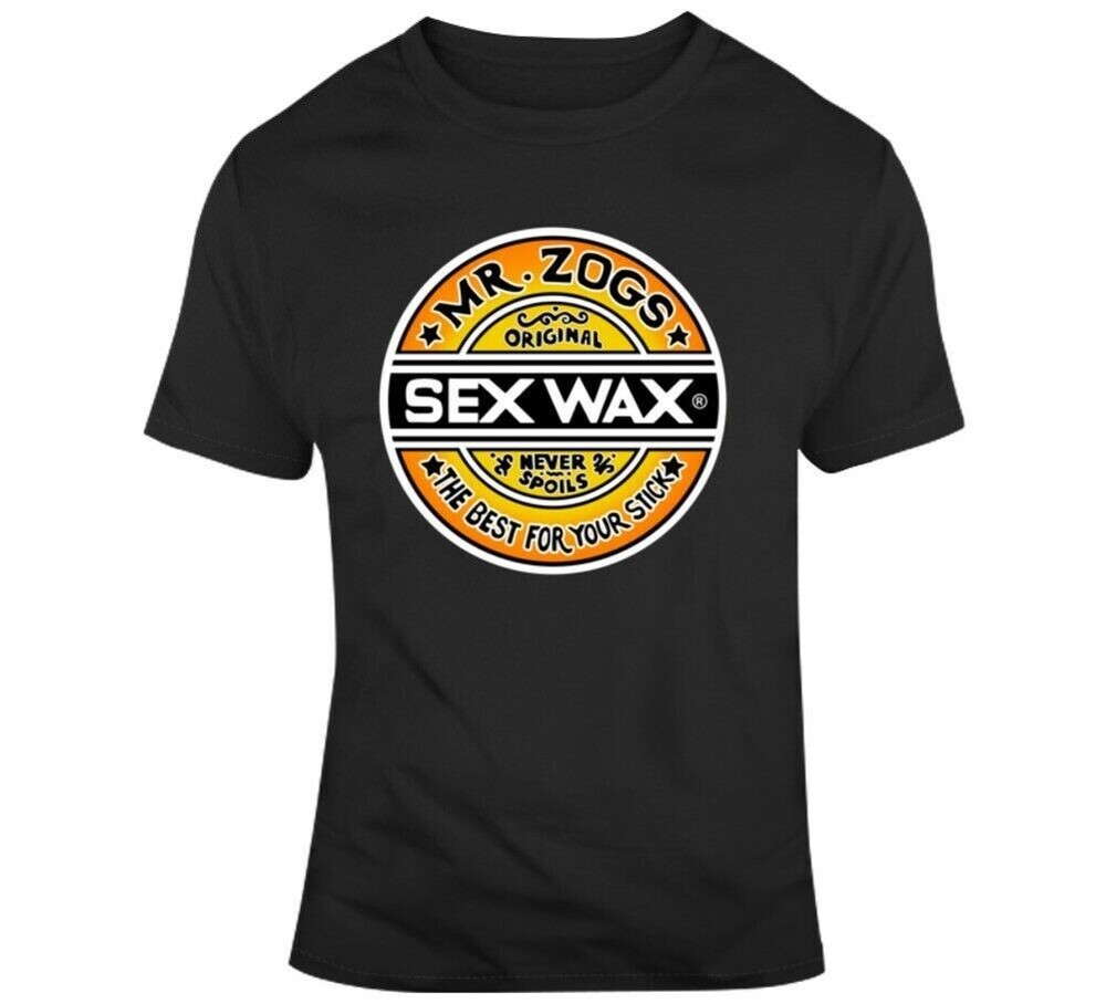SexWax T Black Shirt T-shirt Surf sex wax Mens Skim Wake Body T’s Tshirt