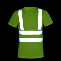 Hi Vis ANSI Class 3 Reflective Safe Orange Short Sleeve T-shirt Black Mesh Front