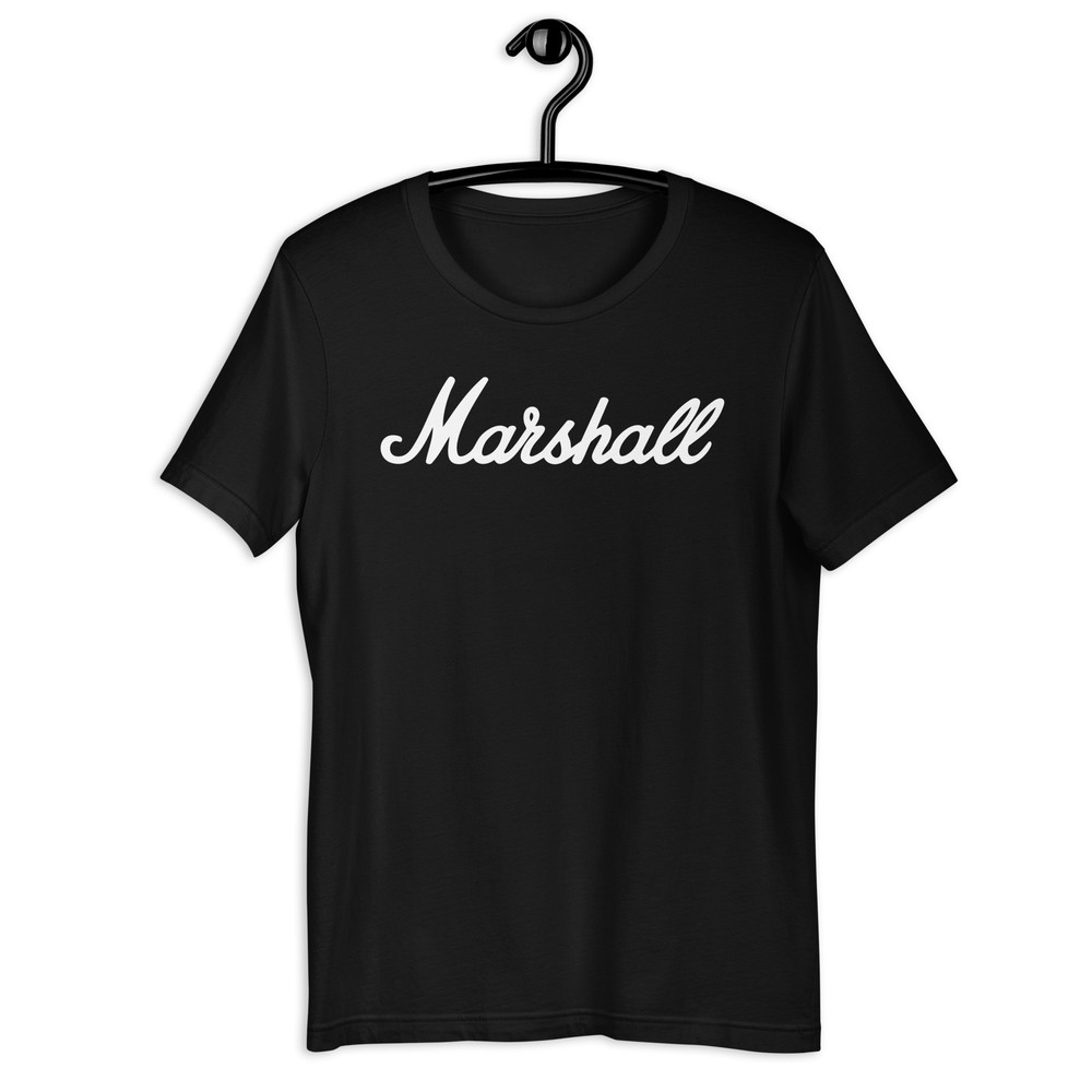 MARSHALL AMPLIFICATION LOGO T-SHIRT Music Amps Cabs Guitar Speakers Tee S-5XL