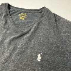 Polo Ralph Lauren Shirt Men Sz L Crewneck Short Sleeve Tee Charcoal Gray Pony