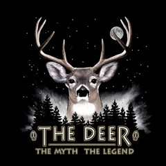 Deer T-shirt S M L XL XXL Wildlife NWT Forest NEW Black Legend Myth Cotton