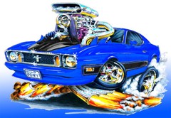 1973 Ford Mustang Mach 1 Muscle Car Art Print NEW