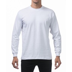 3 PACK PROCLUB MENS HEAVYWEIGHT LONG SLEEVE T SHIRTS PRO CLUB CASUAL COTTON TEE