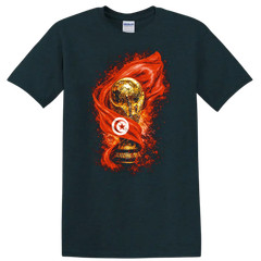 World Cup Trophy T Shirt Tunisia Flag Soccer Fan Tee Apparel Gift