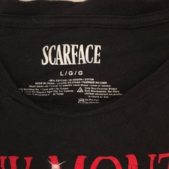 Scarface Tony Montana Casual Short Sleeve Graphic T Shirt Mens Size L Black
