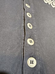Gypsy 05 Embroidered Black Pullover Button Long Sleeve Small Made In USA-919