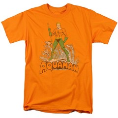 Aquaman Distressed Men’s T-Shirt S-3XL Officially Licensed DC Comics Tee