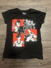 BLACK BUTLER T-Shirt L Black/Red Graphic Anime Short Sleeve Cotton