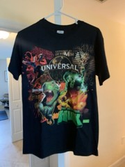 Universal Studios Theme Park Graphic T-Shirt Black Small