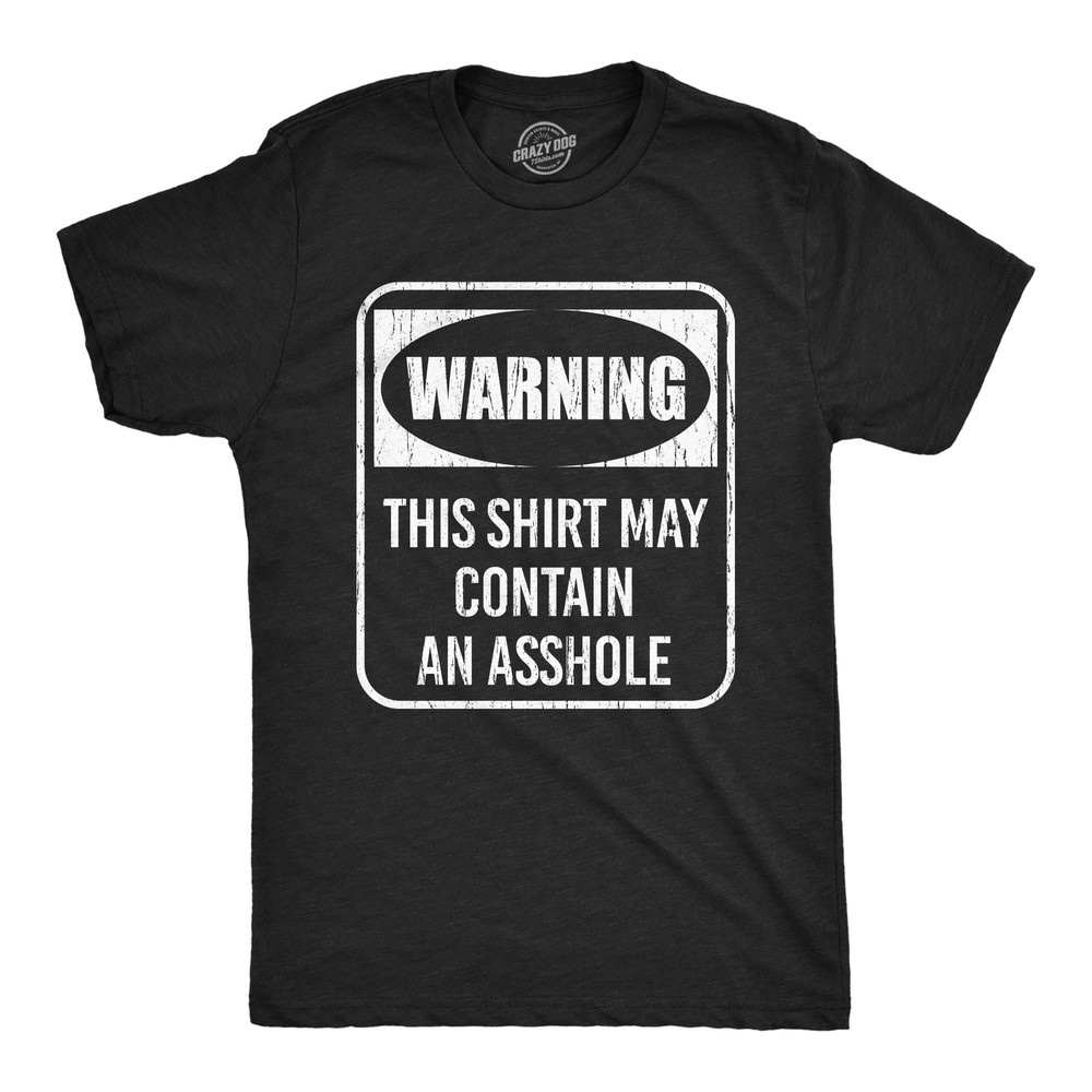 Mens Funny T Shirts Warning This Shirt May Contain An Sarcastic Novelty