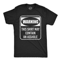 Mens Funny T Shirts Warning This Shirt May Contain An Sarcastic Novelty