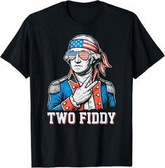 4th of July Two Fiddy George Washington 250 Funny Unisex T-Shirt