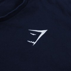 Gymshark Men’s Navy Blue Essential T-Shirt – Size M – 100% Cotton