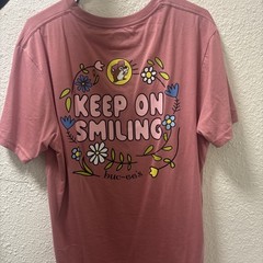 Buc-ee’s Shirt Large Pink Short Sleeve Floral lot of 2 Size L