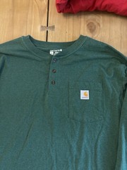 Carhartt Men’s XXL Clothing Lot 2 Hoodies & Henley Shirt Workwear Bundle