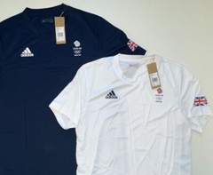 Adidas Training Shirt Team GB Tech Olympic Jersey White Blue XS S M L XL 2XL 3XL