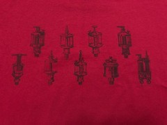 SPARK PLUG VARIETY T SHIRT MENS XL BURGUNDY ENGINE CAR MECHANIC AUTOMOBILE e