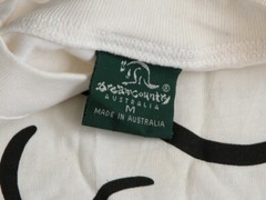 Vtg Sydney Australia Kangaroo Logo T Shirt M 100% Cotton NOS