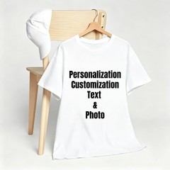 Custom Father’s Day T‑Shirt for Dad Personalized Kid Name Photo Gift