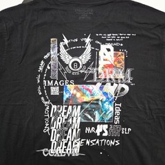 Dreamland Men’s Big & Tall T-Shirt Black Classic Multi Color Design Graphic 6XL