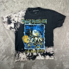 Iron Maiden Live After Death 2017 Mens XL Short Sleeve Acid Wash T-Shirt