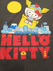 Hello Kitty Transformer Robot Black T- shirt Size L