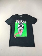 Marvel Venom T Shirt Mens Medium Black Neon Tongue Graphic Tee Superhero Comics