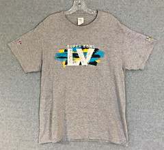 Super Bowl LV Tampa Bay T-Shirt Mens Large Gray Short Sleeve Crew Neck Bucs NFL